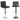 BAR STOOL 530 X500X900-1000 MM BLACK