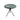 ROUND STEEL SIDE BLK TABLE W/TEMPERED GLASS