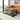 Ades - Coffee Table With Steel Frame And Wood Top 100*70*75cm