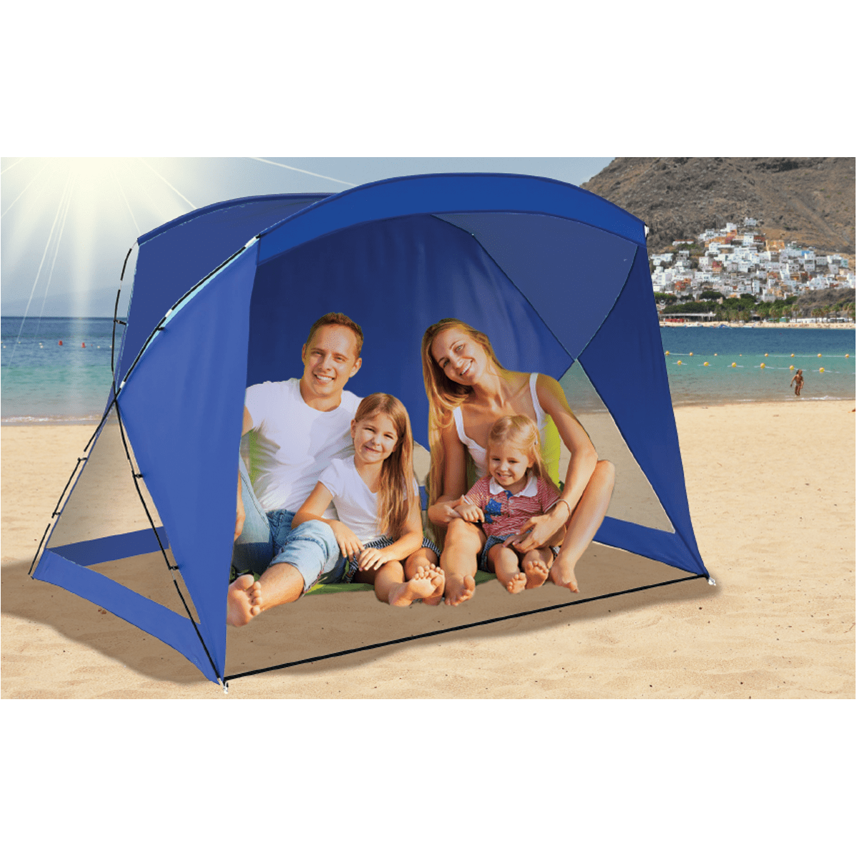 tente pour la plage Tente de plage Abri solaire pour 2-4 personnes 9'x6' – Magasins Hart
