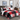 Chantecler- Comforter Set  Red/black/white
