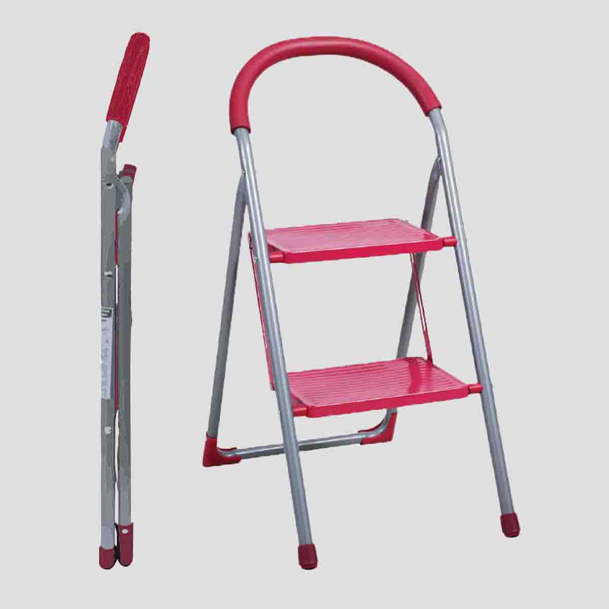 KULACO Marchepied Pliant Échelle 2 Marches Pliable en Aluminium KULACO Marchepied Pliant Échelle 2 Marches Pliable en Aluminium