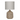 LAURENT TAYLOR - Ceramic Table Lamp with Grey Shade and Olive Glazed Base