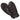 Lds Puffer Nylon Mittens black