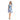 White & Blue Floral Print Spring Dress