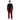 Men’s Cozy Lounge Set – Black Top & Red Buffalo Plaid Pants
