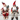 Fabric Sitting Santa With Fur 38cm