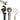 PLASTIC DOUBLE FINIAL POLE SET