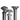 BELLAMY POLE SET - GUNMETAL