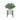 Grass Ceramic Pot In Wood Stand 12x29