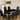 7 Piece Dining Set with 8mm Tempered Black Glass - Magasins Hart | Hart Stores