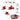 Pic à paillettes de 13 cm avec pomme de pin aux baies, assortiment de 12 (rouge, or, argent) – Présentoir PDQ