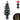 Sapin mixte pré-éclairé de 1,2 m en pot avec baies – 50 LED blanc chaud 
