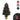 Sapin de Noël en fibre optique givré de 0,9 m avec pot doré – LED blanc chaud 