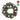 Couronne de 61 cm en PVC vert givré pré-éclairée avec pommes de pin et ornements – 20 LED blanc chaud