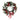 Couronne de pin mélangé décorée de 60 cm avec ruban, baies et ornements – Vert/Rouge/Blanc
