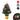 Sapin de Noël en fibre optique givré de 0,6 m avec pot doré – LED blanc chaud 
