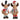 2 Asst 20" Standing Fabric Reindeer - Magasins Hart | Hart Stores