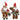 2 Asst 15" Sitting Fabric Santa - Magasins Hart | Hart Stores