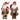 2 Asst 18" Standing Fabric Santa - Magasins Hart | Hart Stores