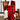 Alpine- Cushion 18x18 Red/black Velour