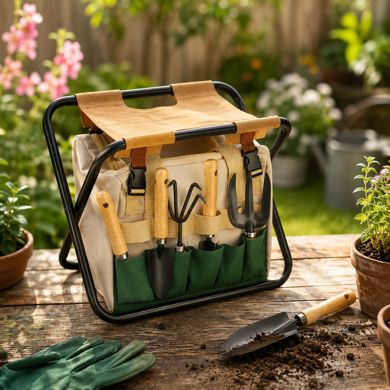 Garden Folding Stool and Storage Bag – Magasins Hart | Hart Stores
