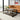 Ades - Coffee Table With Steel Frame And Wood Top 100*70*75cm