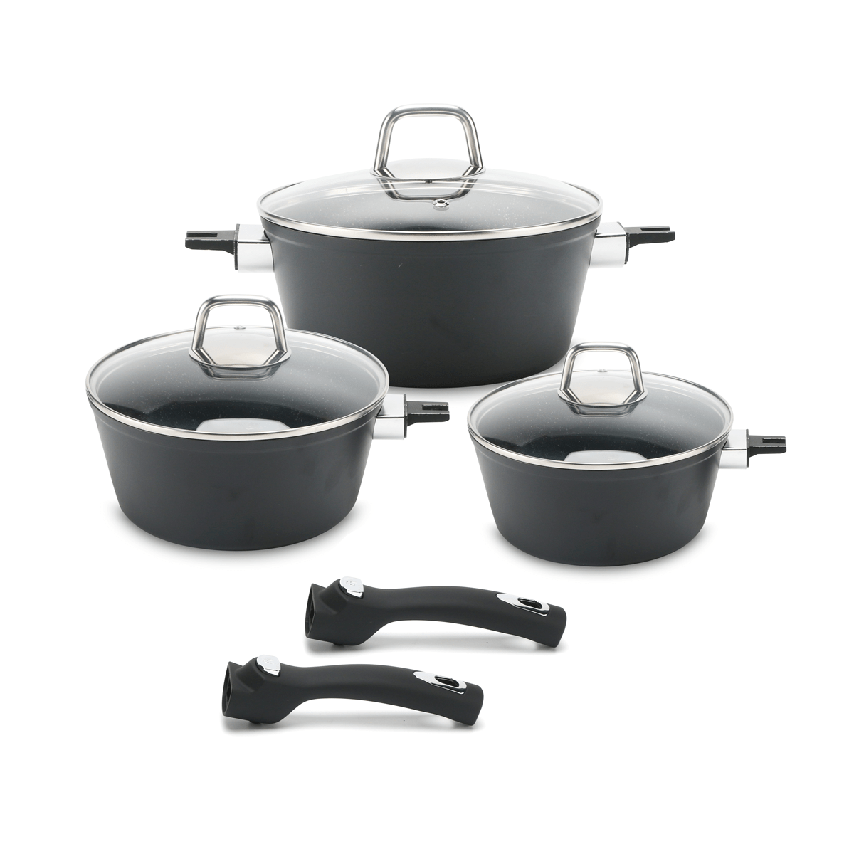 Hart Cookware Massimo | 12-Piece Cookware Set - Black Rock Series – Magasins Hart ...