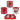 Fabric Ribbon with Wire Edge – 6.35cm x 274cm (3 Assorted Designs) red - green - beige - Magasins Hart | Hart Stores