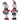 Fabric Standing Snowman Red/gray/white - Magasins Hart | Hart Stores