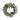 Wreath Green Leaf W/ White Flower 40.5