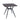 Gerti | Bar Table with black metal frame and walnut finish MDF top