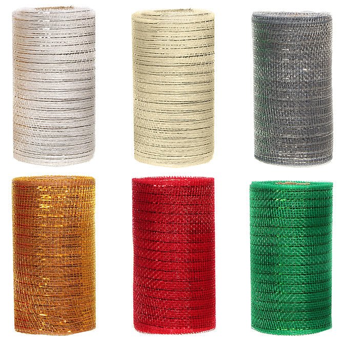 Glitter Mesh Ribbon – 15.24cm x 9.14m - Price per unit – Magasins Hart ...