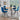 5pc Dining Set W/ Wood Table And 4 Blue Fabric Chairs