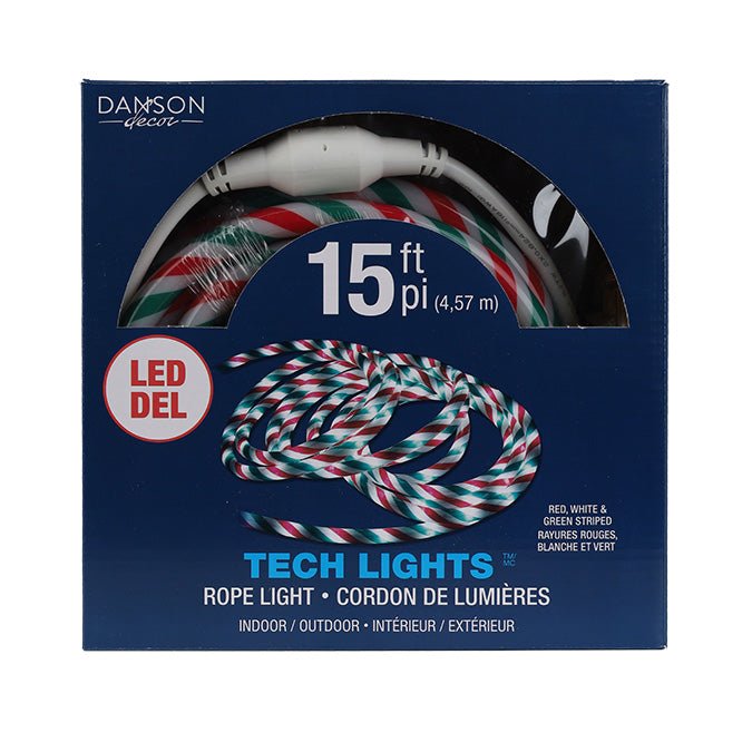 ROPE LIGHTS , 4.57M 13MM CANDY CANE ROPE LIGHT, 120 LED – Magasins Hart ...