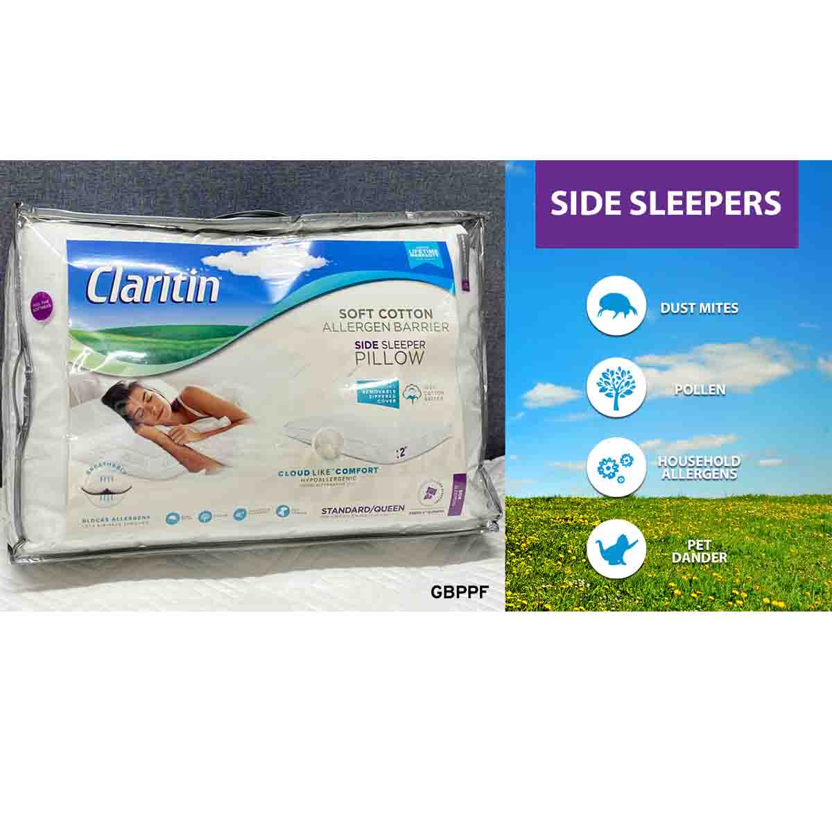 Side Sleeper Pillow Claritin Comfort Memory Foam Pillow Claritin