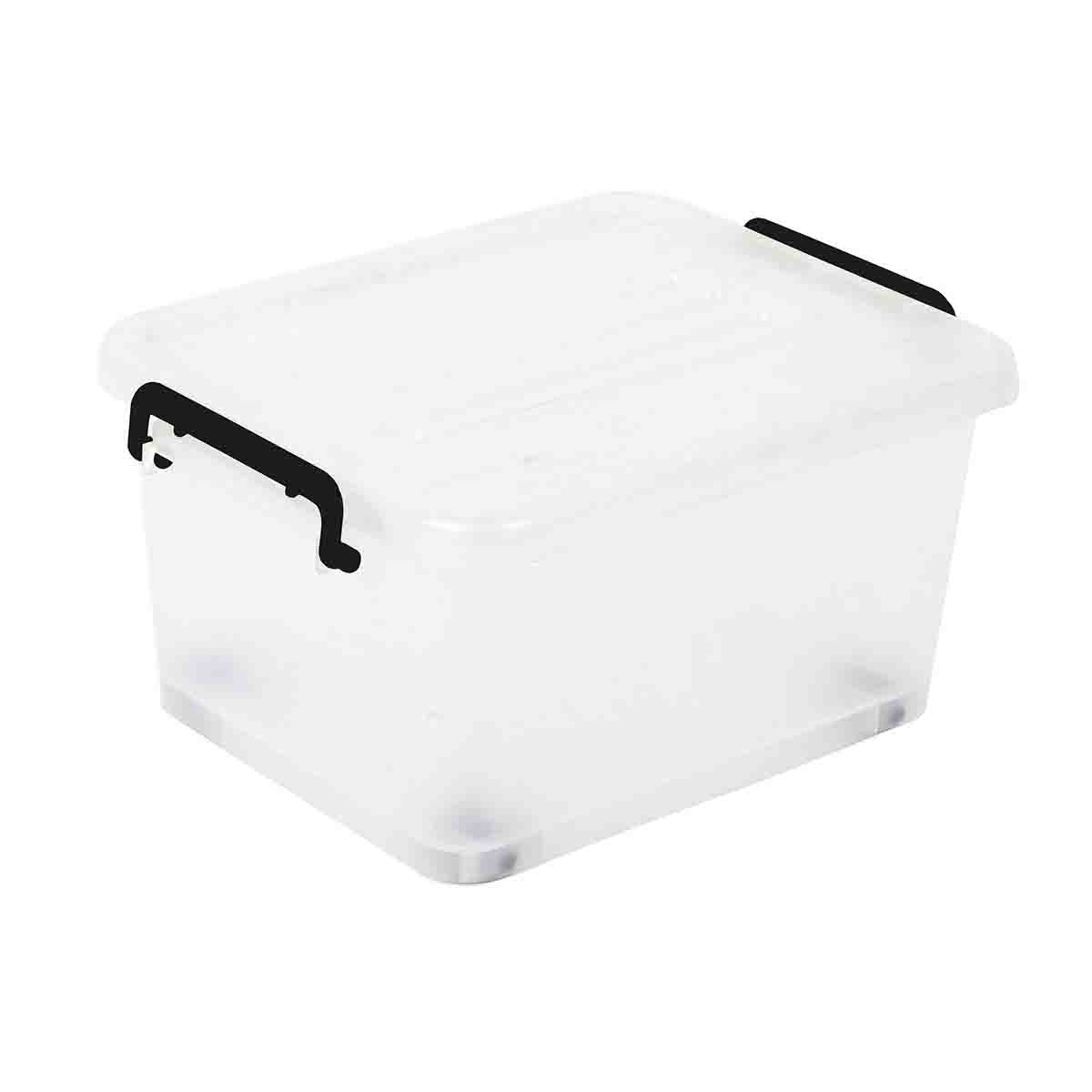 Clear Storage Tote with Locking Lid – 52 x 36 x 29 cm – Magasins Hart ...