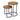 STUDIO 707- ACCENT SET/2 SIDE TABLES - METAL FRAME