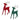 Velvet Covered Standing Reindeer with Champagne Glitter Antlers, 2 Assorted: Red, Green, 39.5cm - Magasins Hart | Hart Stores