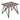 Table d'appoint carrée en bois et métal (Ramassage en magasin seulement)