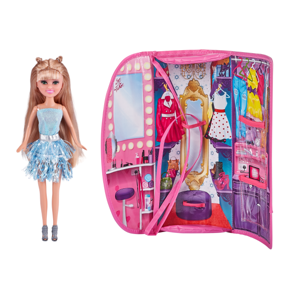 Sparkle Girlz Playset Dolls W/carrying Case