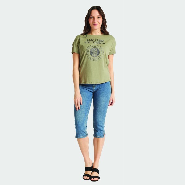 Olive Graphic T-Shirt - California