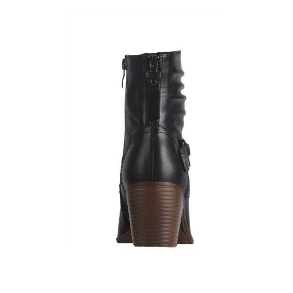 Bottes avec plis sur haut