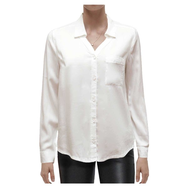 Woven Twill Blouse With Chest Pocket i