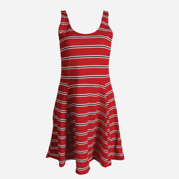 Round Neck Sleeveless Printed Sundress