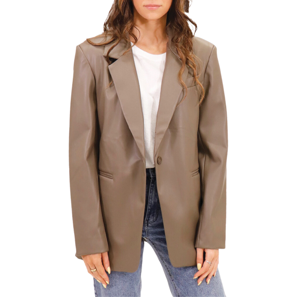 Veste en cuir végétalien
