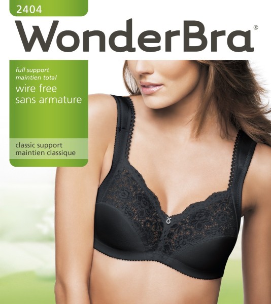 WonderBra- Maintien Total Bretelles coussinées Noir - W2404