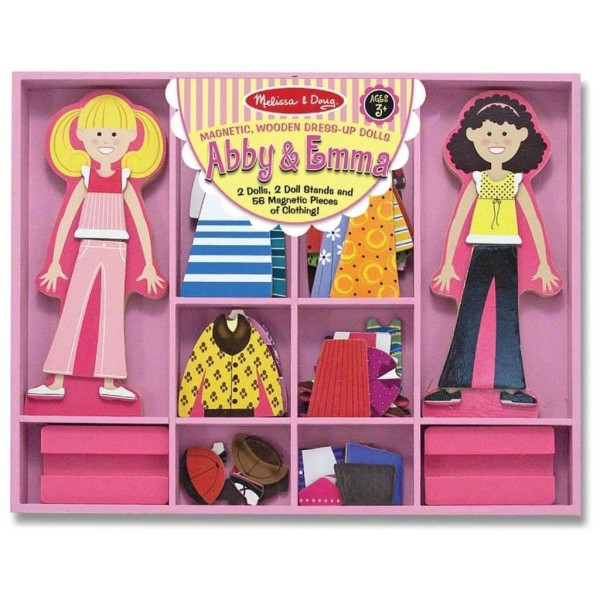 Melissa & Doug - Abby And Emma Magnetic Wooden Dress-Up - Magasins Hart | Hart Stores