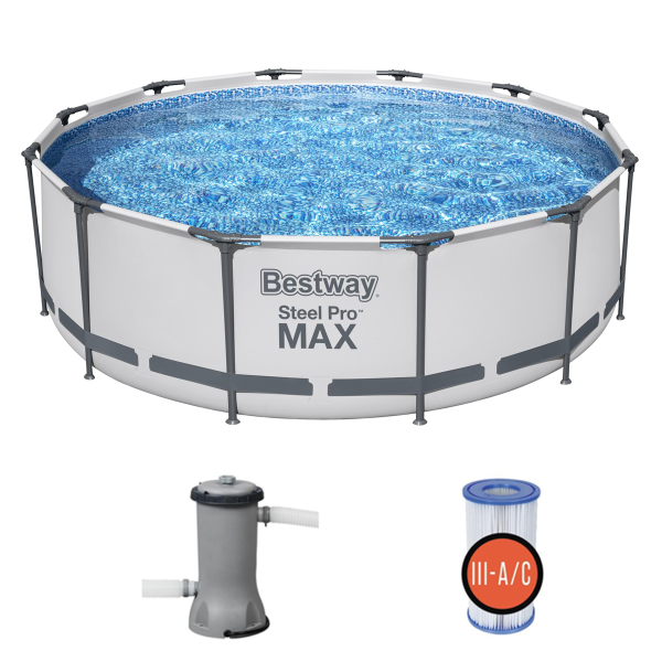 Bestway® ''Steel Pro MAX™'' Ensemble de piscine hors sol 3 saisons 3,66 x 1,00 m