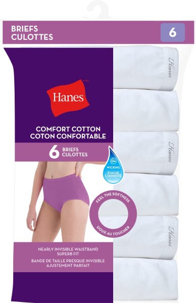 Hanes Blanc Coton Confortable P6 - H1400X